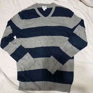 Old Navy Striped V-Neck Sweater